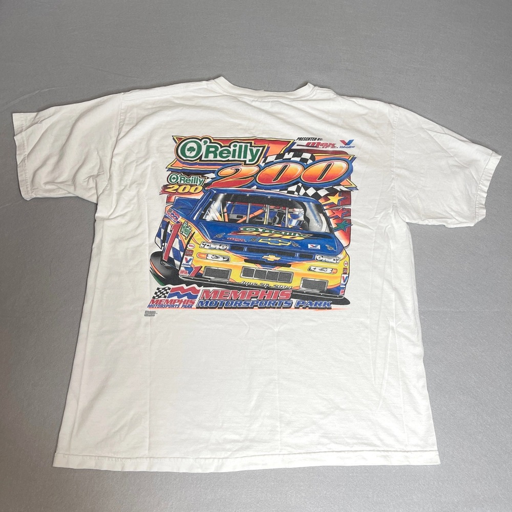 Vintage 2004 O'Reilly 200 NASCAR Memphis Motorsports Park Graphic‎ T Shirt XL